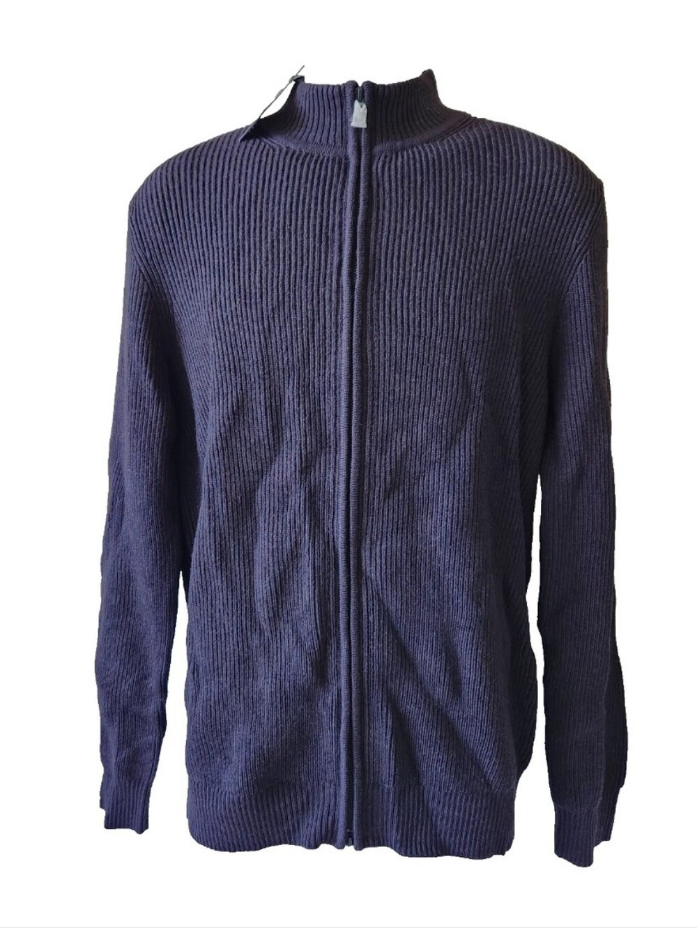 PATRICK ASSARAF Merino Wool Heavyweight Cardigan NWT Sz L Full Zip Mock Neck